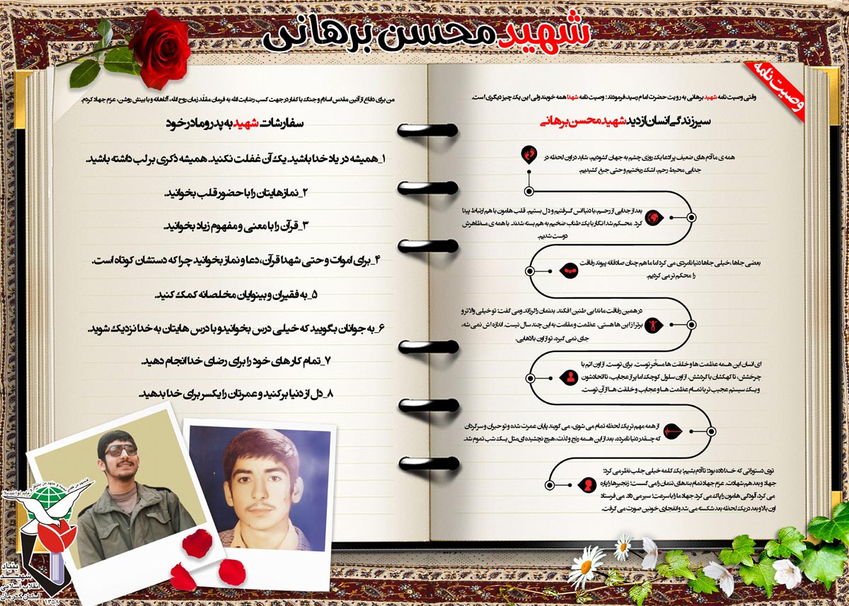 اینفوگرافی/ وصیت نامه دانش آموز شهید «محسن برهانی»