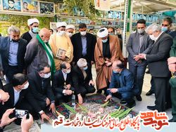 حضور وزیر ورزش و جوانان در گلزار ملی علی بن جعفر قم