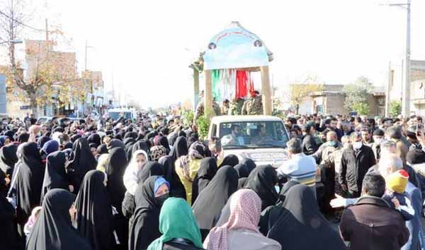 تشییع پیکر شهدای گمنام در شهرستان گالیکش