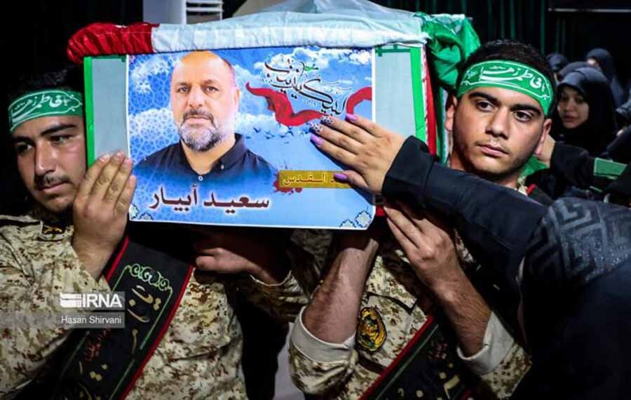 پیکر شهید آبیار در آستان حضرت عبدالعظیم(ع) آرام می‌گیرد