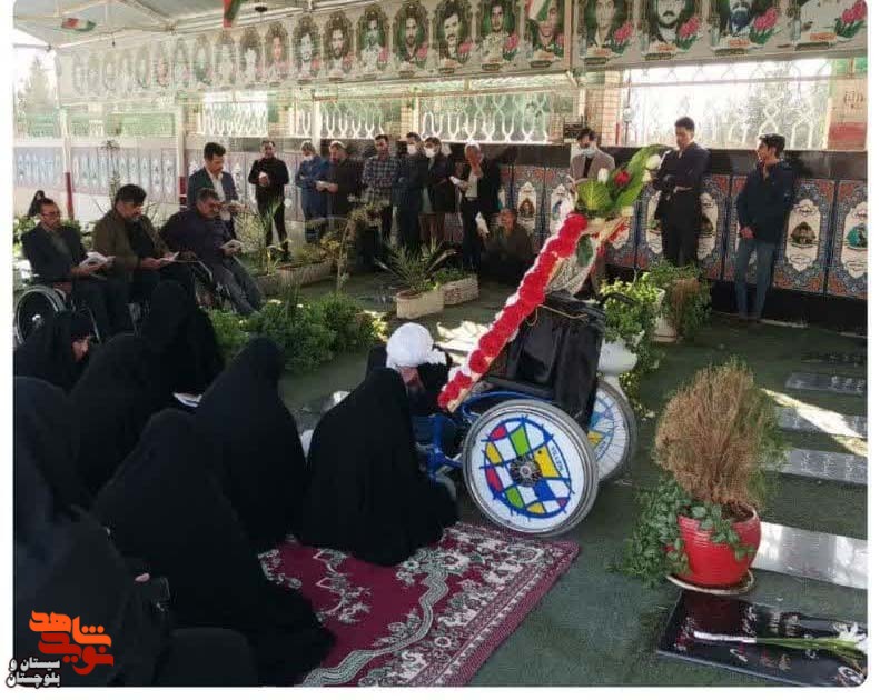 برگزاری ششمین سالگرد شهادت جانباز شهید«حسین کیخا» در گلزار شهدای شهرستان زاهدان