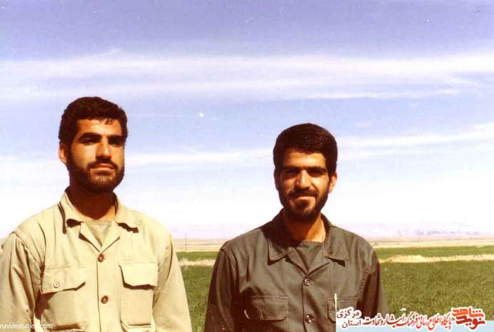 از چپ: شهید ابوالفضل عابدی - اسماعیل نادری