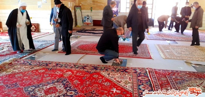 گلبباران گلزار شهدای شهر مجن به مناسبت سالروز شهادت سردار شهید حاج قاسم سلیمانی