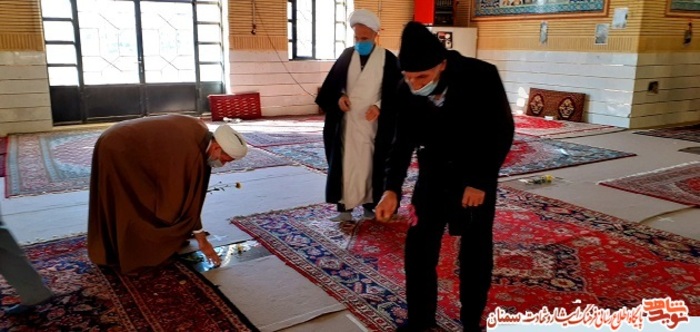 گلبباران گلزار شهدای شهر مجن به مناسبت سالروز شهادت سردار شهید حاج قاسم سلیمانی