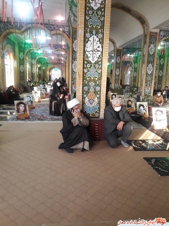 مراسم وفات حضرت ام‌البنین (س) و تکریم مادران و همسران معزز شهدا- گلزار شهدای گرمسار، هشتم بهمن ۱۳۹۹