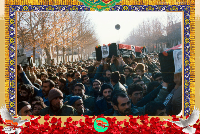 مراسم تشییع پیکر شهید موسی‌الرضا سعدی - شهرستان شاهرود