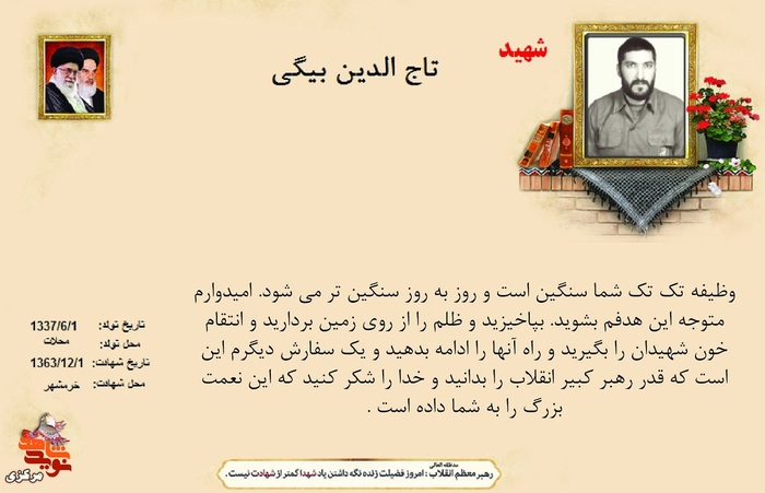 شهید تاج الدین بیگی